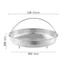 Vỉ/ Xửng Hấp Inox 304 Kèm Đế Tháo Rời Có Tay Cầm Chống - Rổ Hấp Bằng Thép Không Gỉ - KHAY HẤP ĐỒ ĂN - MÃ: KHAYHAPDO75