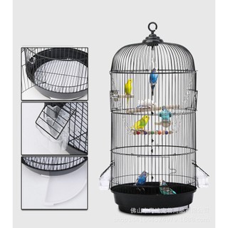 Lồng Chim Tròn Kim Loại Sơn Tĩnh Điện Cao 74cm Cho Vẹt Chào Mào Khướu