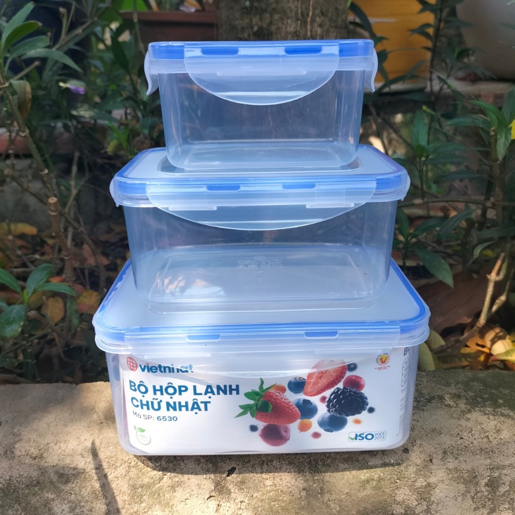 Bộ 3 Hộp Đựng Thực Phẩm CN Chính Hãng VIỆT NHẬT (Mã 6530)