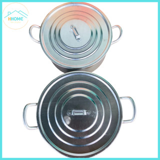 [Kho sỉ] Bộ 2 nồi nhôm size 26cm và 30cm cao cấp bền, đẹp, nồi nhôm dày - Hunghome