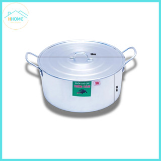 [Kho sỉ] Bộ 2 nồi nhôm size 26cm và 30cm cao cấp bền, đẹp, nồi nhôm dày - Hunghome