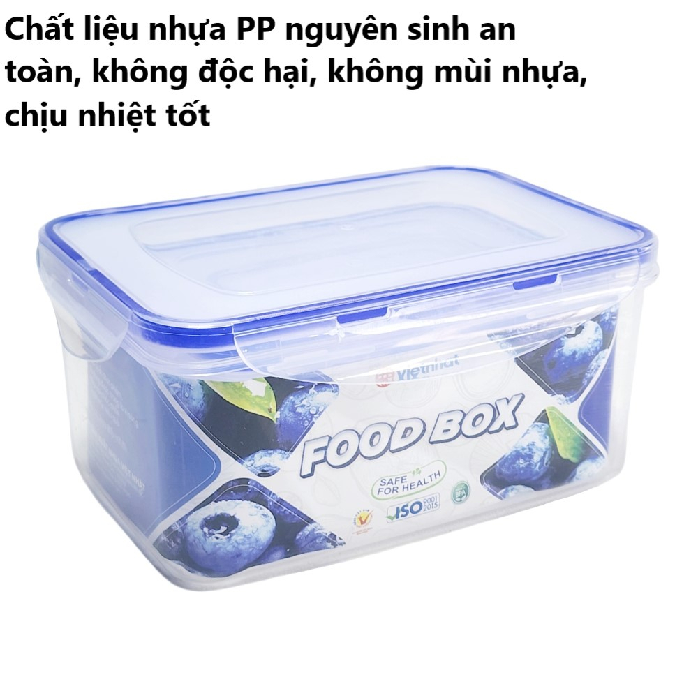 Bộ 3 Hộp Đựng Thực Phẩm Nhựa PP Nguyên Sinh An Toàn Bảo Vệ Sức Khỏe Chính Hãng VIỆT NHẬT (Mã 6532)