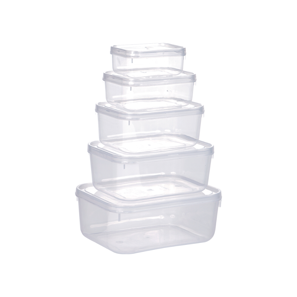 Bộ 5 Hộp Lạnh Bầu Bảo Quản Thực Phẩm, Hộp đựng thực phẩm 5 size Chính Hãng VIỆT NHẬT (Mã 6685)