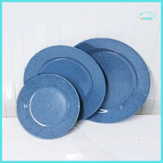 [Kho sỉ]BỘ TÔ CHÉN ĐĨA 26 MÓN MELAMINE MÀU VÂN ĐÁ XANH DƯƠNG LOẠI 1 DÀY CHỐNG NHIỆT 120°C - HungHome