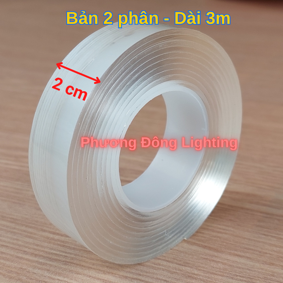 Băng keo 2 mặt Đa năng Siêu Dính chống nước Tái sử dụng