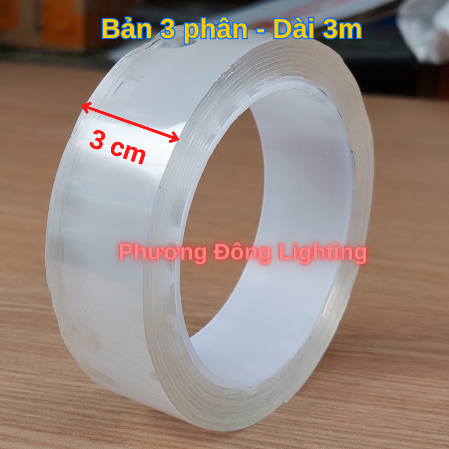 Băng keo 2 mặt Đa năng Siêu Dính chống nước Tái sử dụng