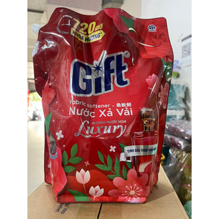 Thùng (4 Túi) Nước Xả Vải Gift Giặt Máy Giặt Tay Hương Nước Hoa Luxury/ Dreamy Túi 3.2kg Lưu Hương 30 Ngày