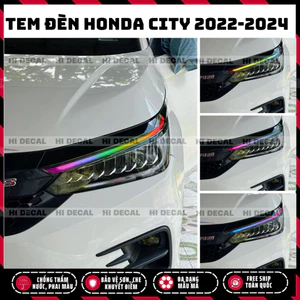 Tem dán đèn City 2022-2026, Tem xe Honda City trang trí xe chống nước, phai màu, chịu nhiệt tốt