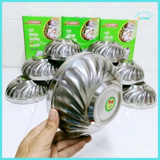 Bộ 2 Tô inox cách nhiệt 2 lớp chống nóng size 18cm - Bát ăn cơm inox