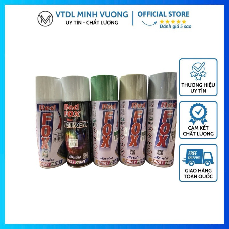 Sơn xịt Redfox Thái Lan bền đẹp bám dính cao
