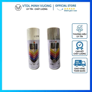 Sơn xịt WIN xám và trắng độ bóng cao bám dính