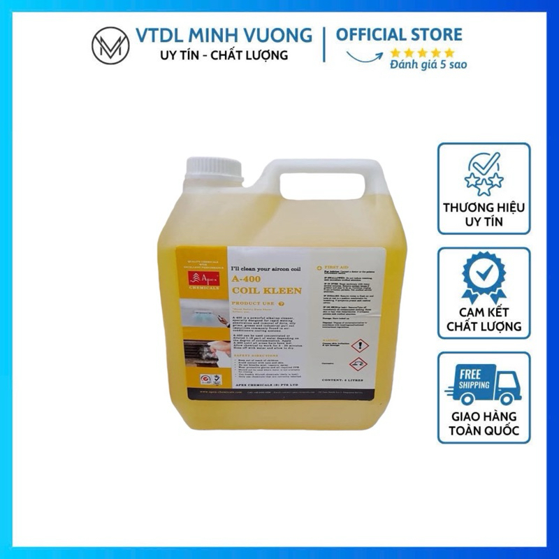 Chất tẩy rửa dàn nhôm A=400 ( Coil Kleen) Apex 5 lít