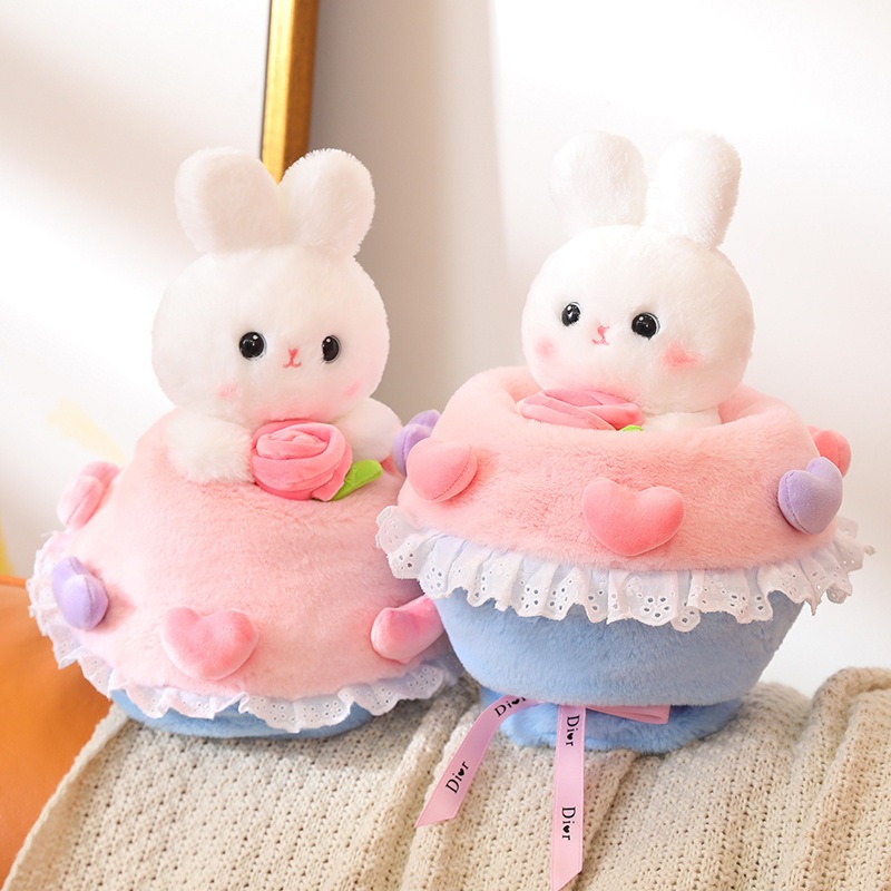 Quà Tặng Gấu Bông Bó Hoa Thỏ Lena Món Quà Ý Nghĩa Cho Người Thân Người Yêu Ngày Sinh Nhật Valentine