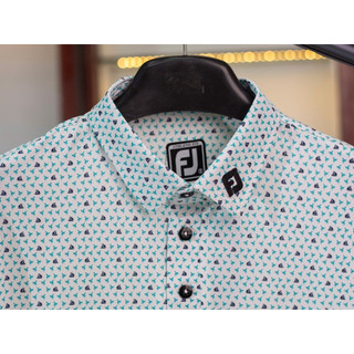 Áo Golf polo họa tiết hình quạt màu tín hồng chất thun lạnh thấm hút mồ hôi , không nhăn, co dãn bốn chiều