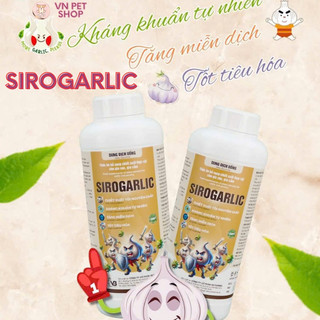 Dung dịch chiết xuất tỏi nguyên chất Sirogarlic 1lít Vb Pharma giúp vật nuôi tăng miễn dịch,tiêu hoá