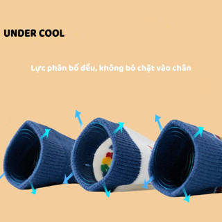 Set 5 Tất Vớ Khủng Long Hoạt Hình Trẻ Em Cotton Unisex UNDERCOOL Tất Khủng Long Cute Cho Bé TC77