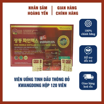 Viên Uống Tinh Dầu Thông Đỏ Kwangdong Hàn Quốc Hộp 120 Viên