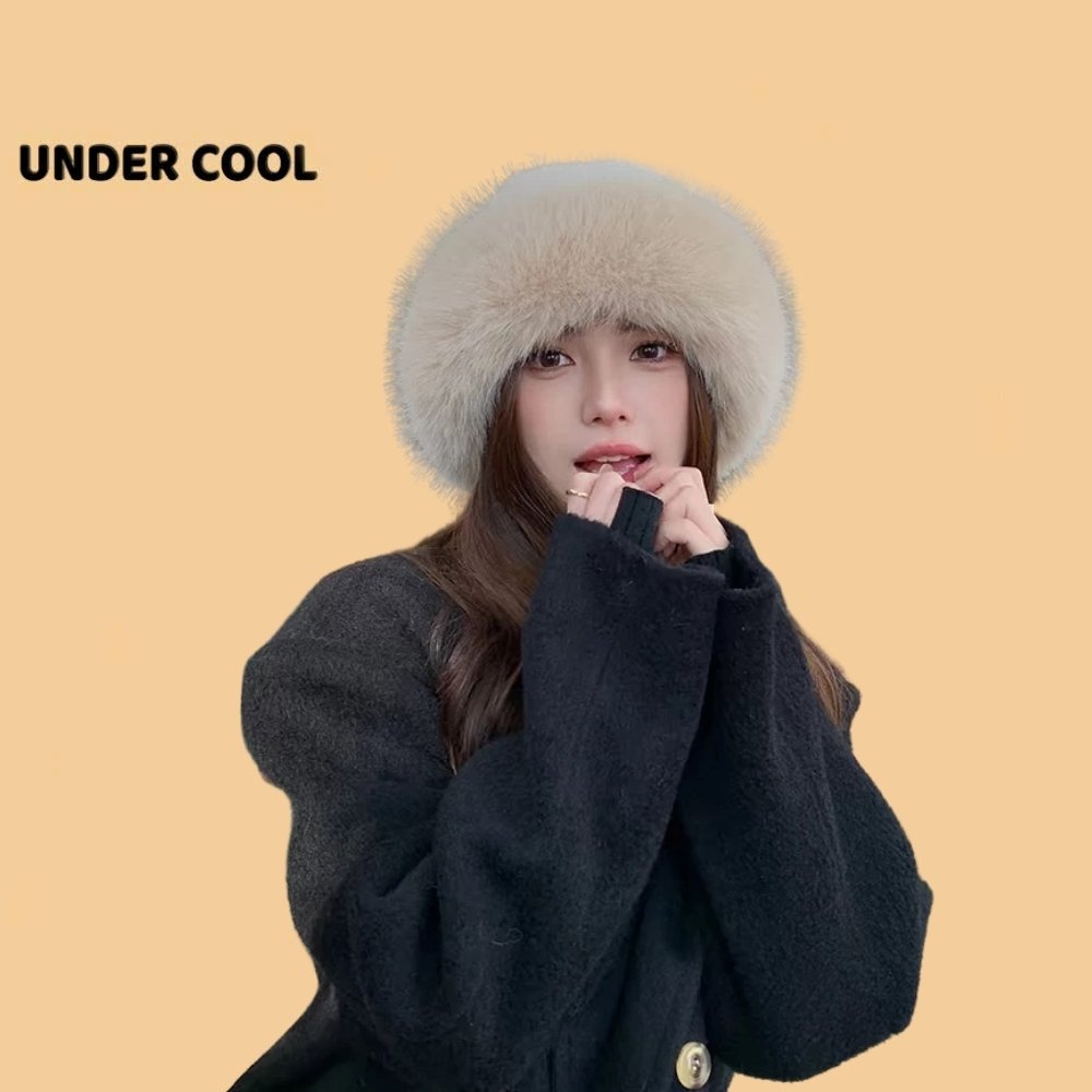 Mũ Lông Cừu UNDERCOOL Cho Nữ Mũ Len Lông Ấm Áp Bảo Vệ Tai Chùm Đầu Kiểu Lông Xù Sang Trọng MU02