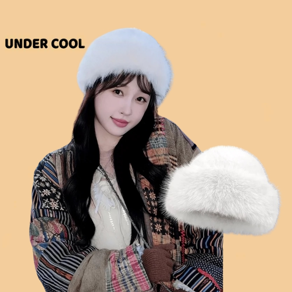 Mũ Lông Cừu UNDERCOOL Cho Nữ Mũ Len Lông Ấm Áp Bảo Vệ Tai Chùm Đầu Kiểu Lông Xù Sang Trọng MU02