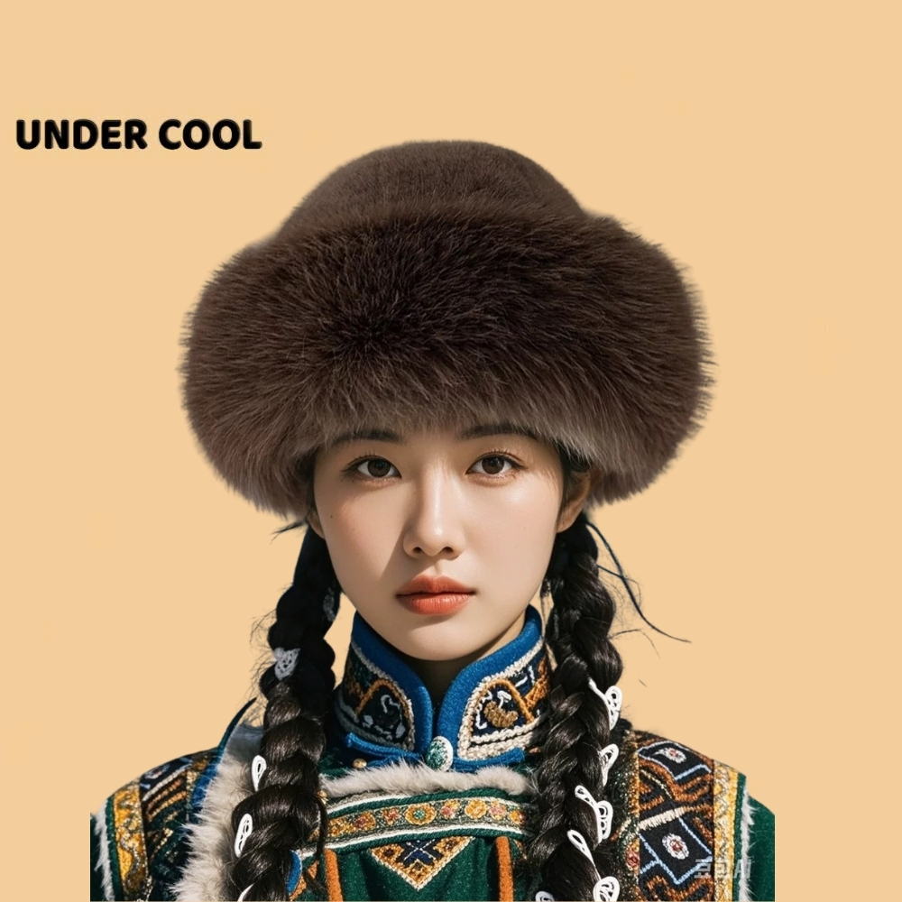 Mũ Lông Cừu UNDERCOOL Cho Nữ Mũ Len Lông Ấm Áp Bảo Vệ Tai Chùm Đầu Kiểu Lông Xù Sang Trọng MU02