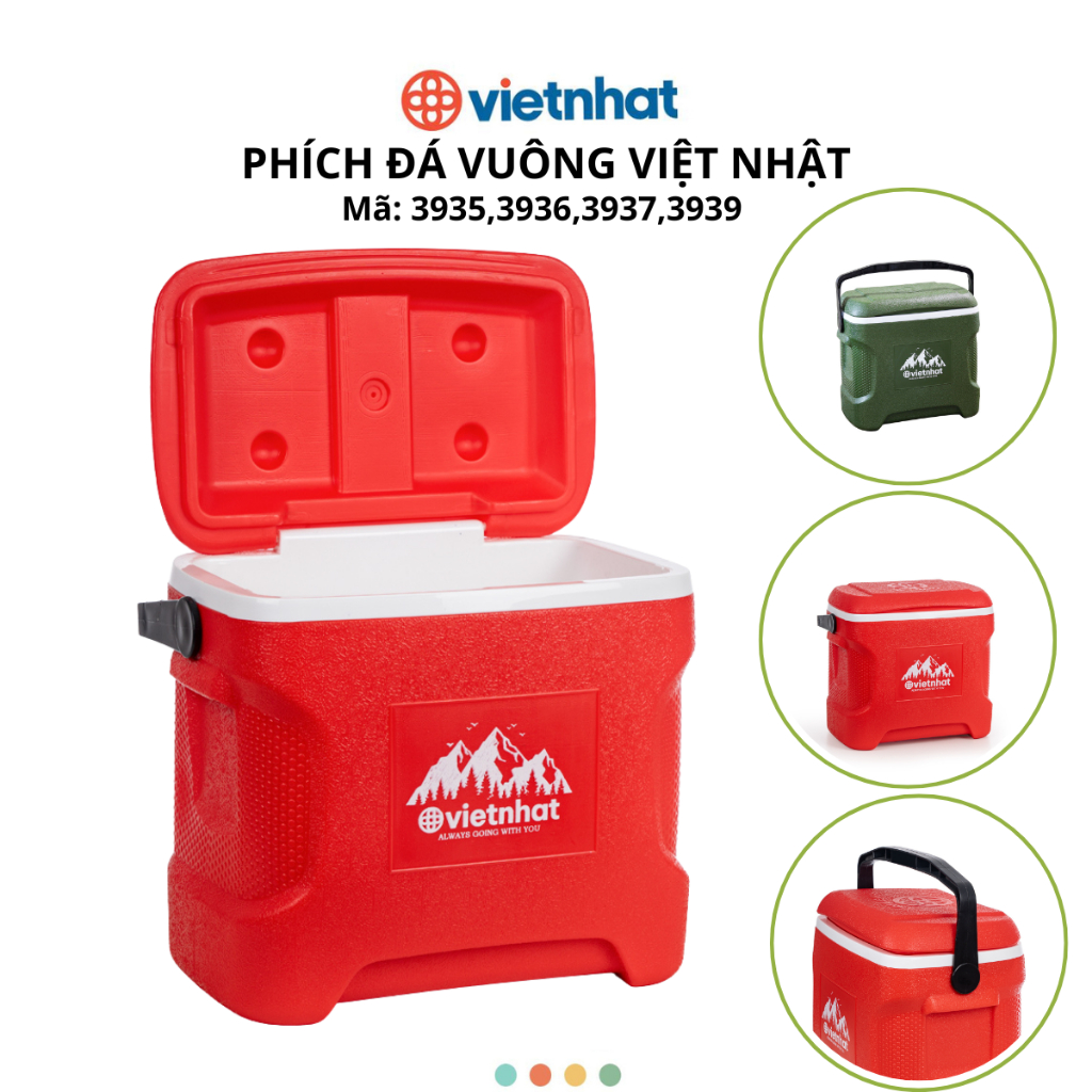 Phích Đá Vuông Giữ Nhiệt 48 Giờ 7L, 15L, 17L, 26L Chính Hãng VIỆT NHẬT