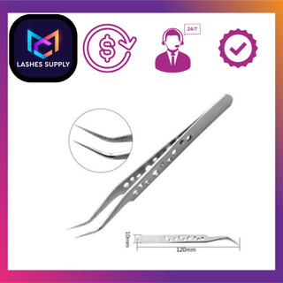 Nhíp lỗ LASHES SUPPLY cong, thẳng chuyên dụng gắp mi, nối mi, rút ngọn, nhặt lông yến