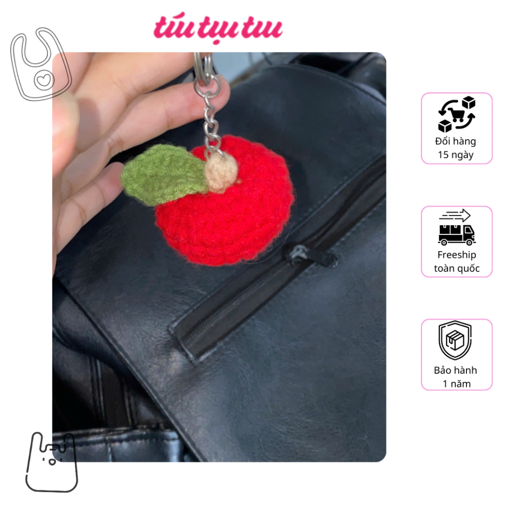 Móc Len Quả Táo Bằng Len Handmade | Shopee Việt Nam