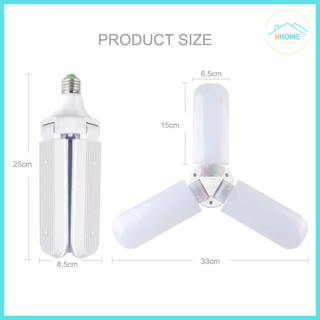 [Kho sỉ] E27 Đèn LED Bóng Đèn Quạt Có Thể Gập Lại  Bóng Đèn LED 45W Mạnh Mẽ - Hùng Home