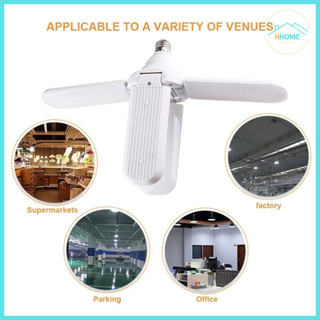 [Kho sỉ] E27 Đèn LED Bóng Đèn Quạt Có Thể Gập Lại  Bóng Đèn LED 45W Mạnh Mẽ - Hùng Home