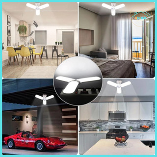 [Kho sỉ] E27 Đèn LED Bóng Đèn Quạt Có Thể Gập Lại  Bóng Đèn LED 45W Mạnh Mẽ - Hùng Home