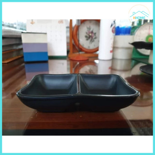 [Kho sỉ] COMBO 5 Chén Đựng Gia Vị Bằng Nhựa Melamine Vuông 2 Ngăn - Hùng Home