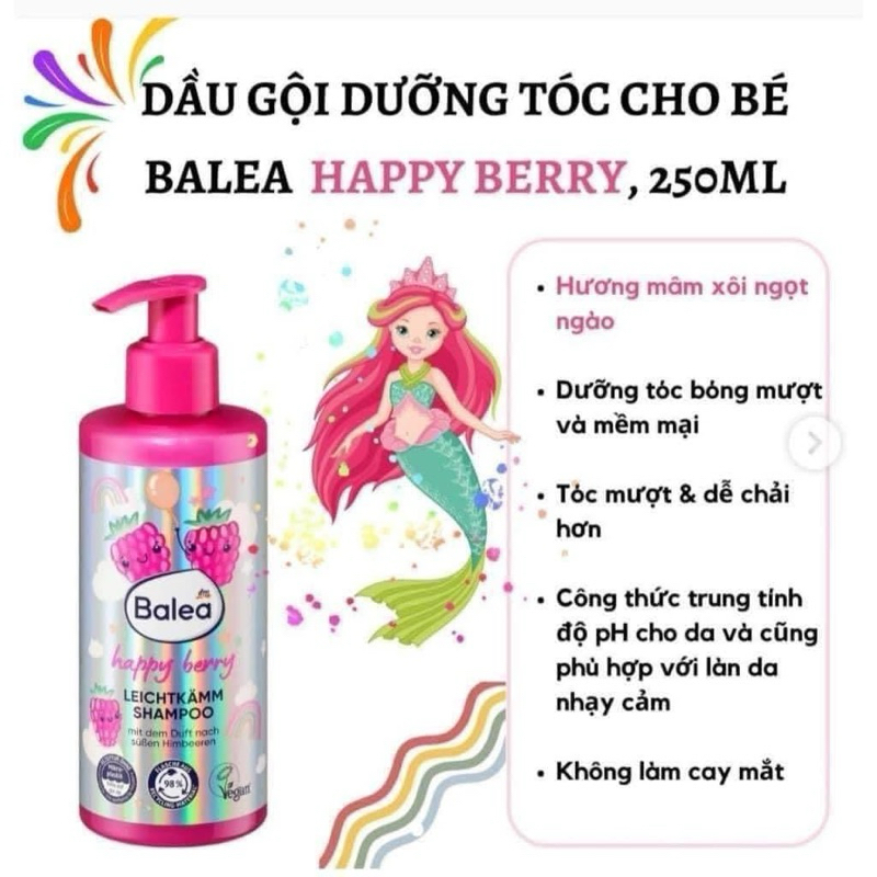 Combo Dầu gội + xả dưỡng tóc Balea DM cho bé 18m+ (Đức)Tibongstore
