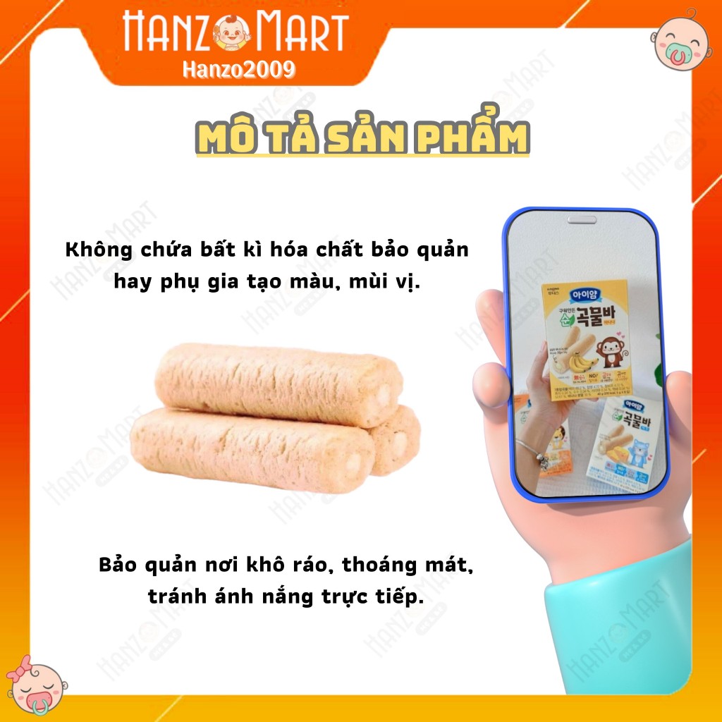 Bánh ăn dặm ngũ cốc ăn dặm ildong Hàn Quốc