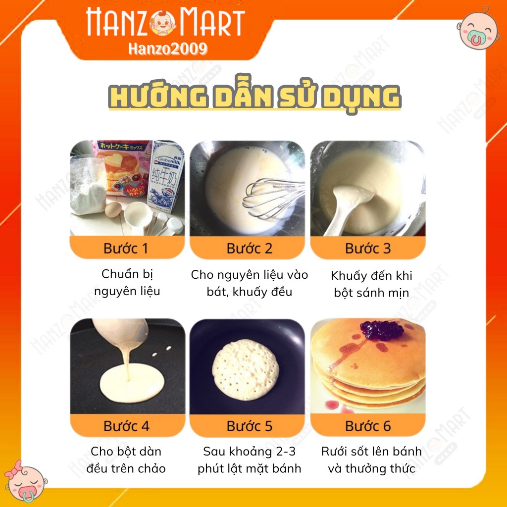 Bột làm bánh Pancake morinaga Nhật Bản cho bé (Bánh rán doremon)