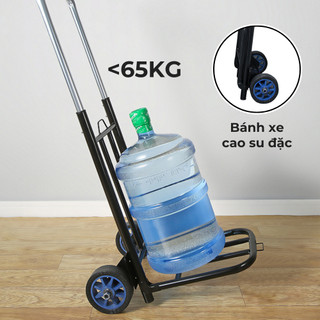 Xe Đẩy Gấp Gọn Đa Năng ECO, Xe Đẩy Hành Lý, Xe Kéo Hàng Đi Chợ Khung Thép Chịu Lực Sơn Chống Gỉ