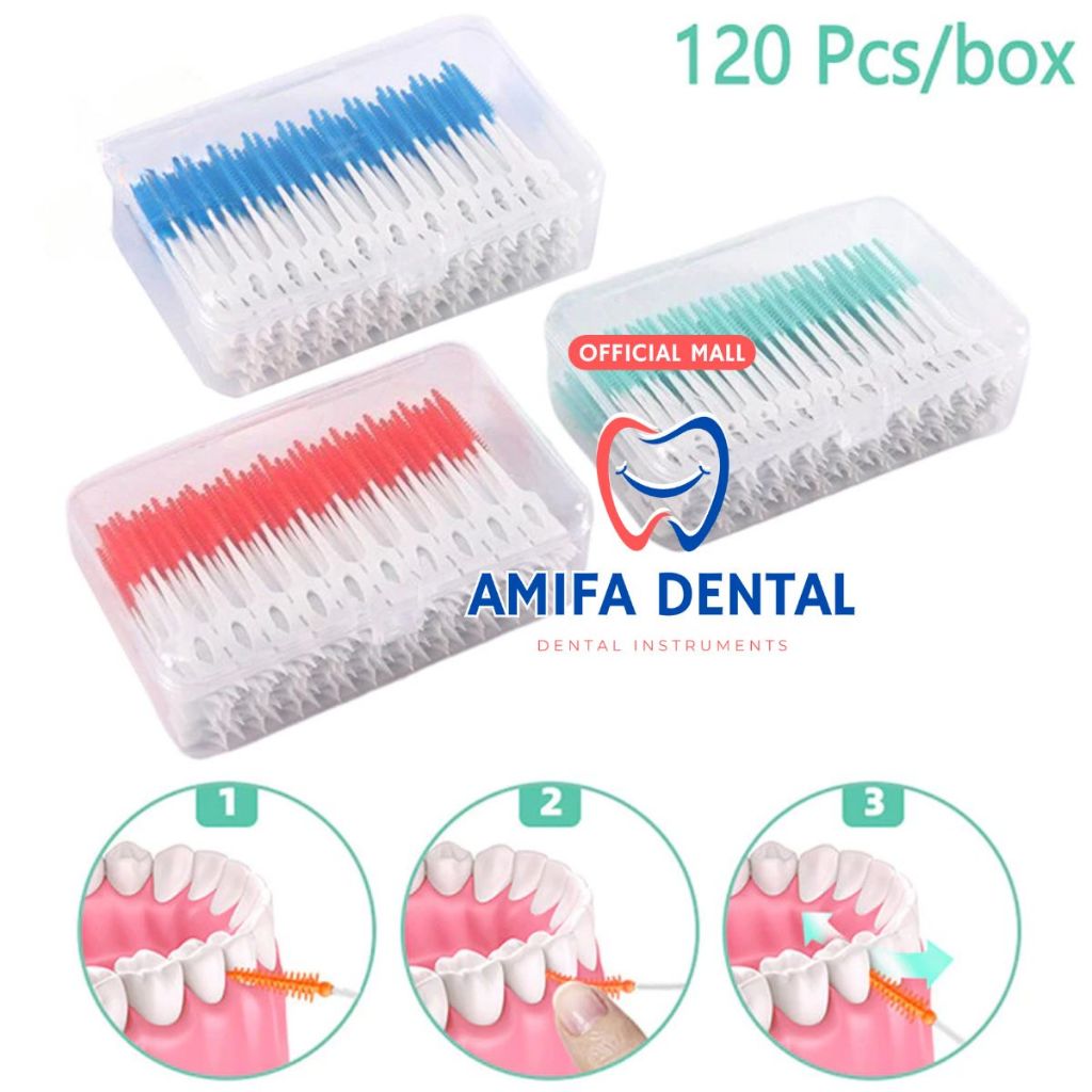 Set 120-200 Chiếc Bàn Chải Kẽ Răng Silicon Siêu Mềm Chăm Sóc Răng Miệng, Silicone Interdental Brushes, Tăm Silicone