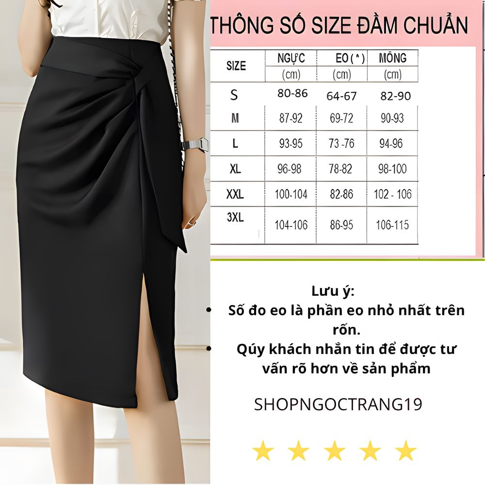 Váy Xẻ Tà Có Nếp Gấp Không Đều SHOPNGOCTRANG19 Cho Phụ Nữ Mùa Thu Đông Phong Cách CV01