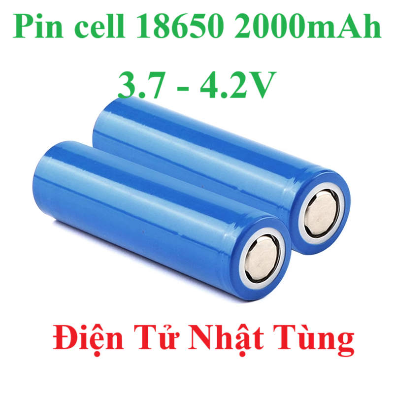 PIN CELL 18650 3.7 – 4.2V 2000MAH, PIN SẠC LITHIUM – ION | Shopee Việt Nam