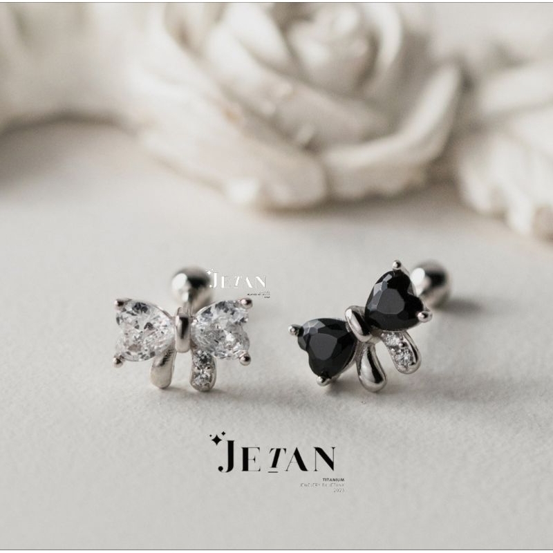Khuyên Tai Nơ Đá CRYSTAL BOW JetanX (1 chiếc)