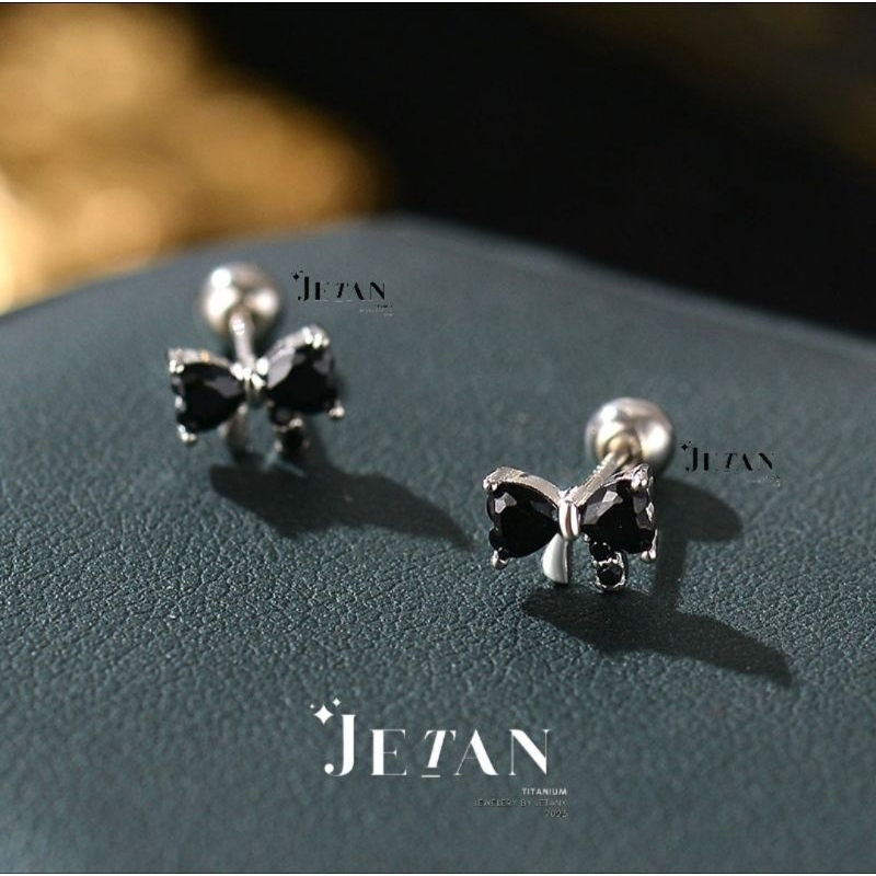 Khuyên Tai Nơ Đá CRYSTAL BOW JetanX (1 chiếc)