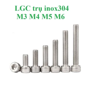 50 cái M3 M4 M5 M6 Bulong lục giác chìm đầu trụ INOX 304 M3, M4, M5, M6