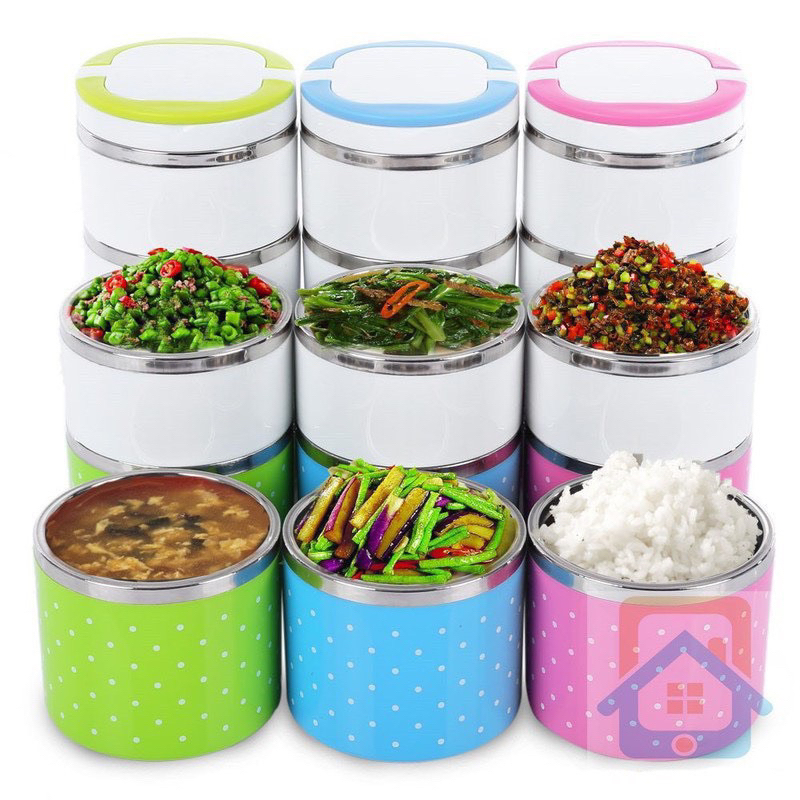 Hộp đựng cơm giữ nhiệt ionx 1 tầng 2 tầng,cặp lồng đựng cơm giữ nhiệt ruột inox Chất liệu inox 304 cao cấp, an toàn