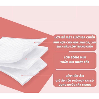 bông tẩy trang 2 way Nhật bản 160 miếng 2 hộp