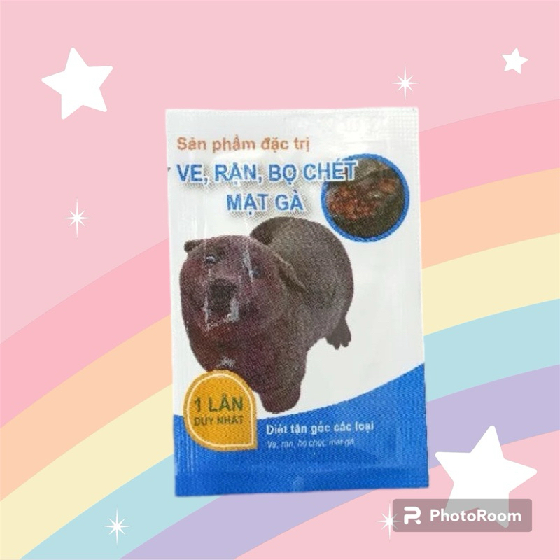 Gói tắm ve, ghẻ, rận, rệp, bọ chét, mạt gà … an toàn cho chó mèo