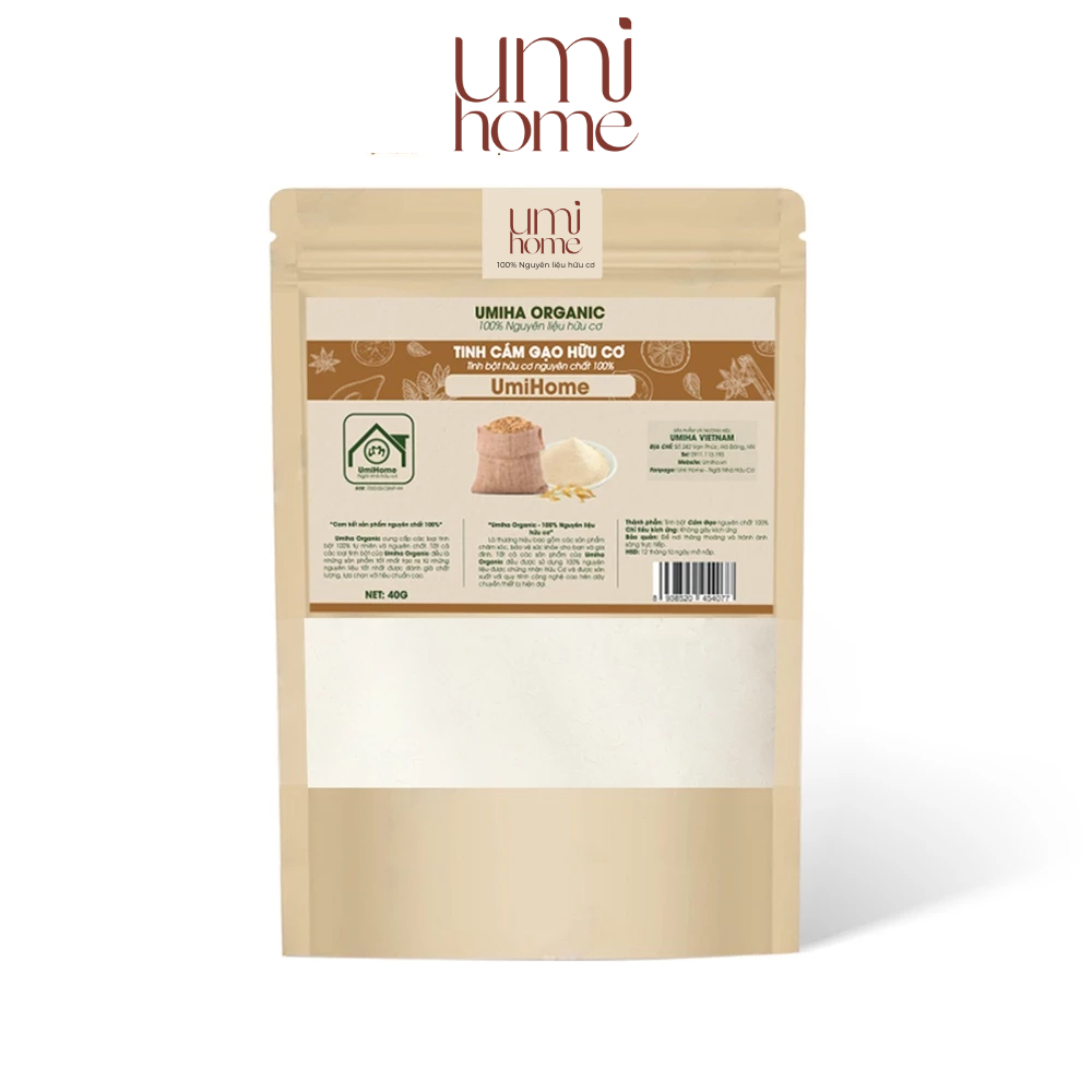 Ảnh Combo 3 bột dưỡng trắng UMIHOME gồm bột yến mạch, đậu đỏ, tinh cám gạo (40gx3) 3