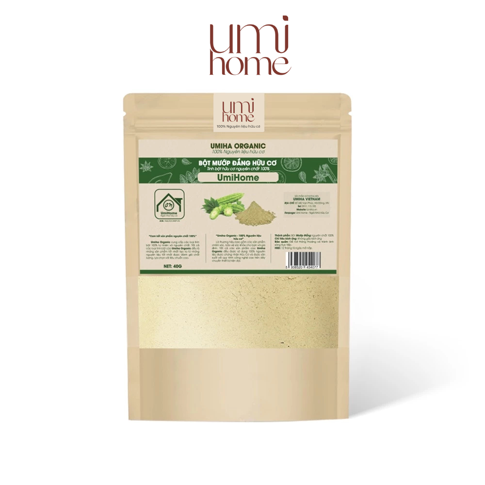 Ảnh Bột đắp mặt Mướp Đắng nguyên chất UMIHOME 40g làm sạch mụn trứng cá, mờ thâm và tăng cường sắc tố da 3
