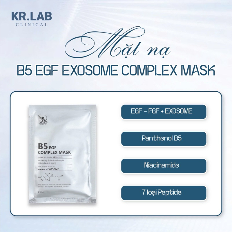 Combo 30-50 miếng Mặt nạ Kr.lab B5 EGF complex mask - hạn 2028 Hàn Quốc  IS65