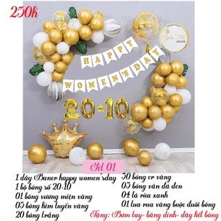 Dây cờ trang trí  ngày quốc tế phụ nữ Việt Nam 8-3 và 20-10 , dây chữ happy women's day Yến Nhi Shop