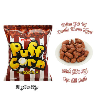 Bim bim Snack Puff Corn vị sô cô la gói 35g/gói Bim bim socola