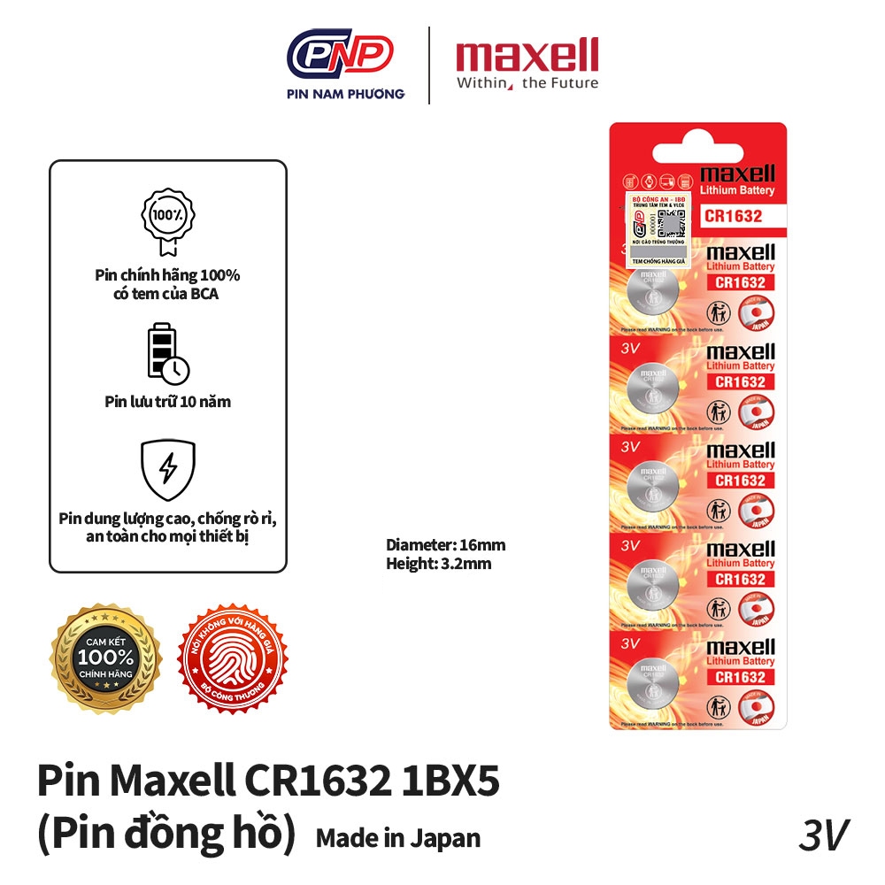 Pin Maxell CR1632 - Dùng cho ô tô xe máy, và các thiết bị điều khiển ...